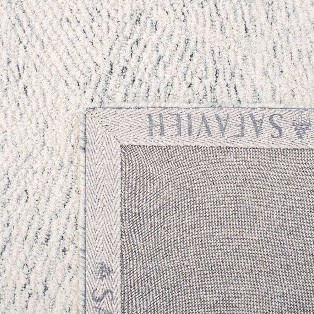 Handmade Dark Grey and Ivory Wool Tufted Rug, 3' x 5'