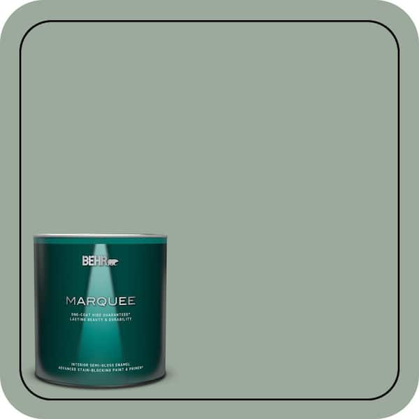 BEHR MARQUEE 1 qt. #450F-4 Scotland Road Semi-Gloss Enamel Interior Paint & Primer