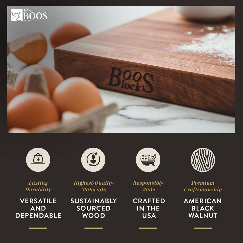 John Boos Walnut Reversible 18x12 Wood Cutting Board
