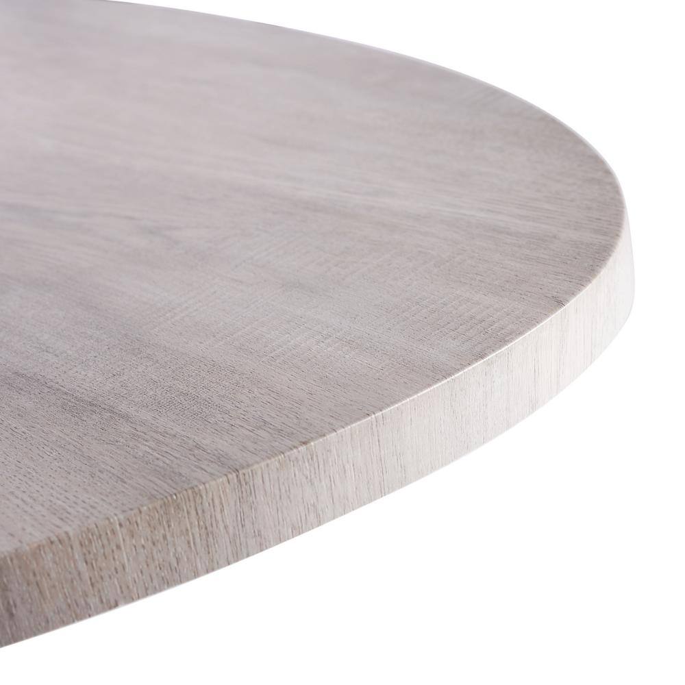 Light Grey Oak and Black Tripod Coffee Table