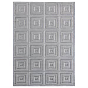 Cascades Tehama Blue/Grey 5 ft. 3 in. x 7 ft. 2 in. Area Rug