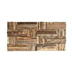 23-3/4 in. x 11-7/8 in. x 3/4 in. Antique Boat Wood Mosaic Wall Tile, Natural Finish