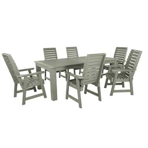 Weatherly 7-Piece Rectangular Plastic Outdoor Dining Set 84 in. x 42 in.