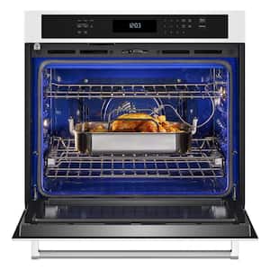 30 in. Single Electric Wall Oven with Convection Self-Cleaning in White