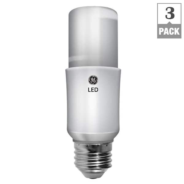 GE 60W Equivalent Daylight General Purpose LED Bright Stik light bulb (3-Pack)