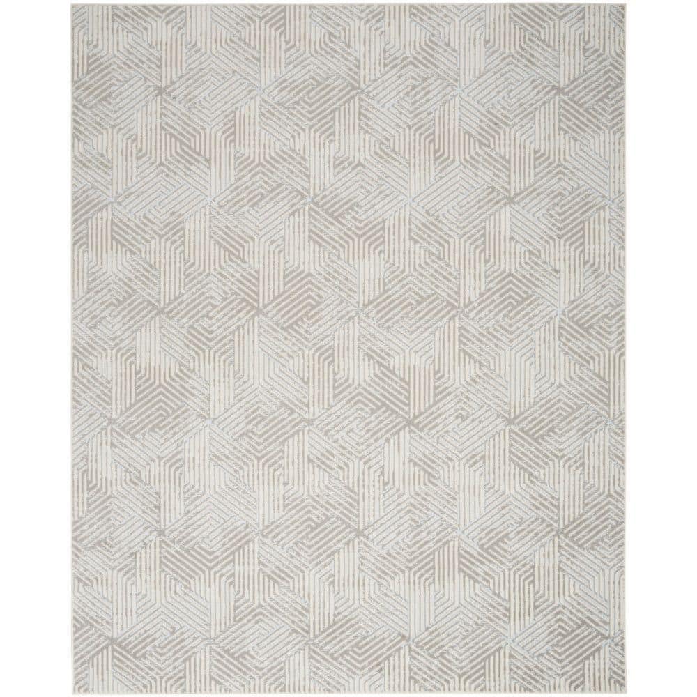 Grafix Grey 9 ft. x 12 ft. Geometric Contemporary Area Rug price history on PriceWatchPro