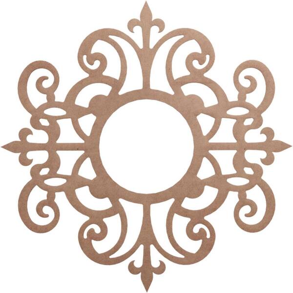 Ekena Millwork 0.375 in. x 40 in. x 40 in. Wood Medallion Moulding