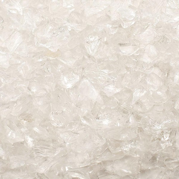 Margo Garden Products 1/2 in. 25 lb. Medium Ice Clear Landscape Fire Glass
