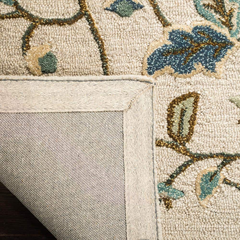 Colonial Blue 4' x 6' Hand-Tufted Wool and Viscose Rug