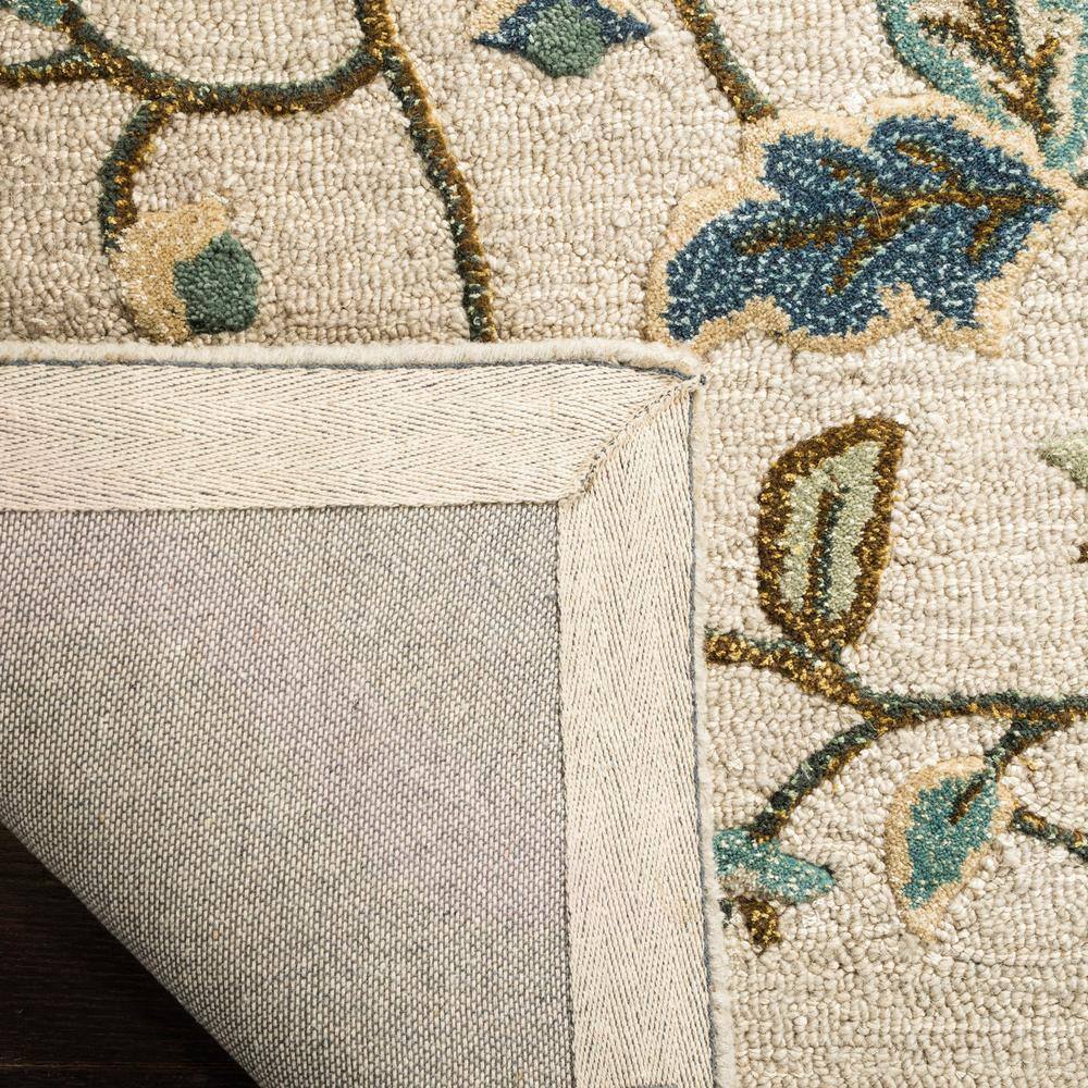 Colonial Blue 8' x 10' Handmade Wool and Viscose Tufted Rug