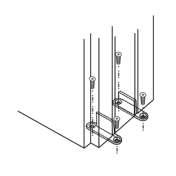 Prime-Line Nylon, By-Pass Door Floor Guide (2-pack) N 6567 - The
