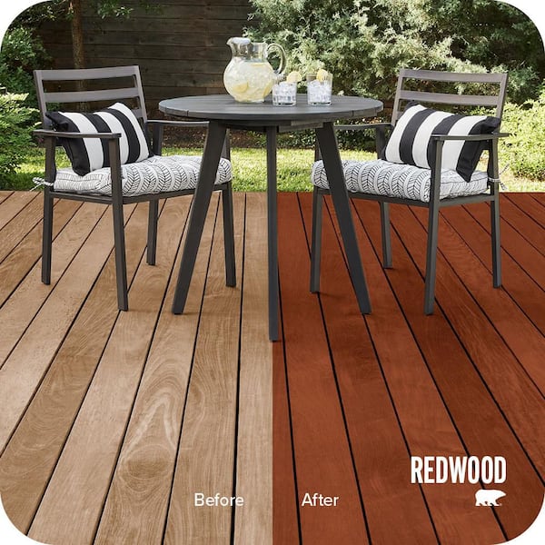 8 oz. #ST-330 Redwood Semi-Transparent Waterproofing Exterior Wood Stain and Sealer Sample