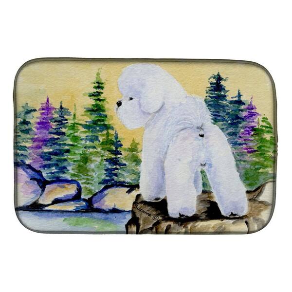 Caroline's Treasures 14 in. x 21 in. Welcome to the Cabin Dish Drying Mat  SB3081DDM - The Home Depot