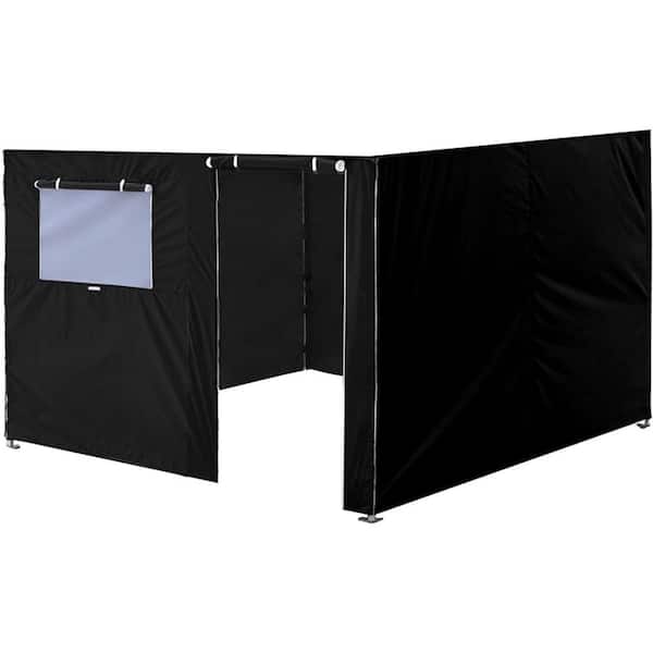 Terracemaster Series 10 ft. x 10 ft. Black Pop-up Canopy Tent with 4-Zippered Sidewalls