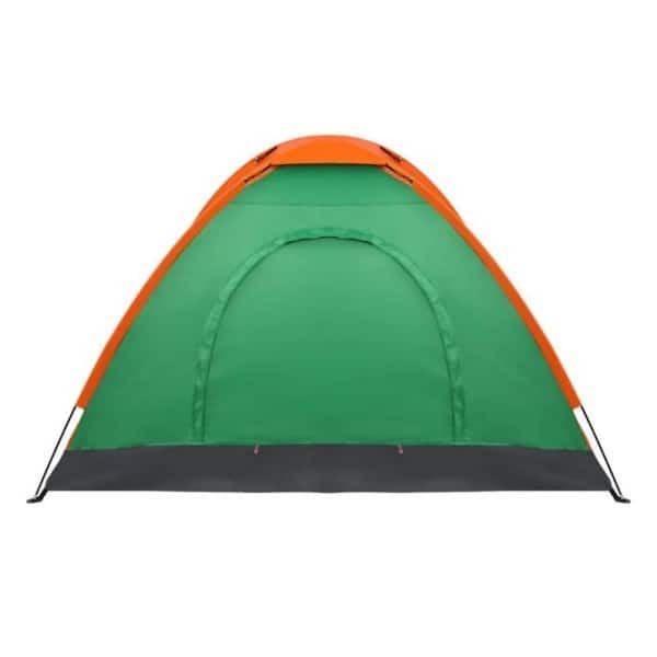 Cubilan Outdoor Living 4.93 ft. x 6.56 ft. Orange and Green 2-Person Waterproof Camping Dome Tent for Outdoor Hiking