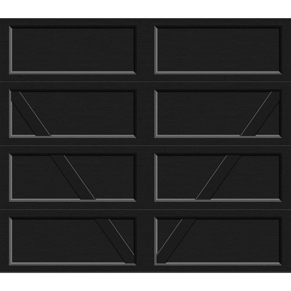 Bridgeport Steel Design V 8 ft. x 7 ft. Insulated 18.4 R-Value Black Garage Door without Windows price history on PriceWatchPro
