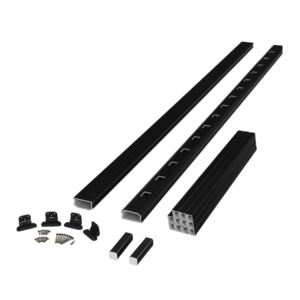 BRIO 36 in. x 96 in. (Actual: 36 in. x 94 in.) Black PVC Composite Stair Ra