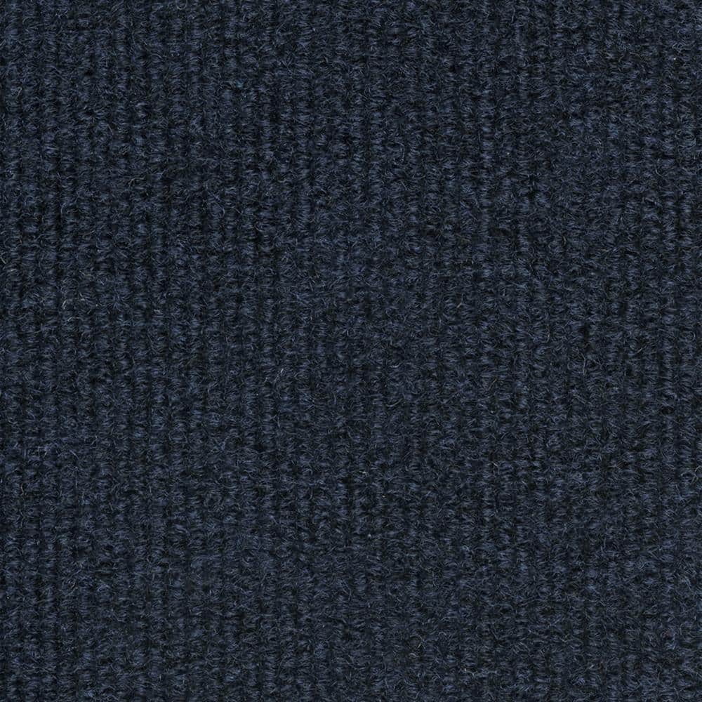 Navy Fabric Non-Pasted Moisture Resistant Wallpaper Roll (Covers 108 Sq. Ft