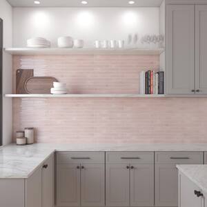 Artistic Reflections Rose 2 in. x 20 in. Glazed Ceramic Undulated Wall Tile (586.88 sq. ft./pallet)