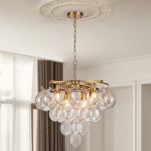 GoYeel Bublume 8-Light Gold Modern/Contemporary Oval Glass Bubble