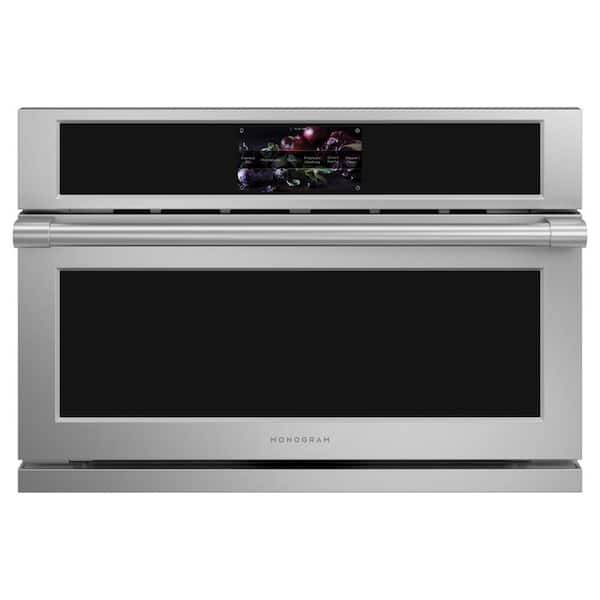 Monogram 30 in. 1.7 cu. ft. Smart Electric Built-in Microwave Convection Wall Oven with Advantium Cooking in Stainless Steel