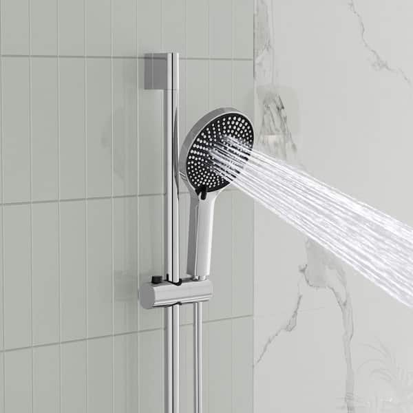 Single Handle 2-Spray Wall Mounted Bathtub Faucets Tub and Shower Faucet Filler with Diverter 1.59 GPM in Chrome