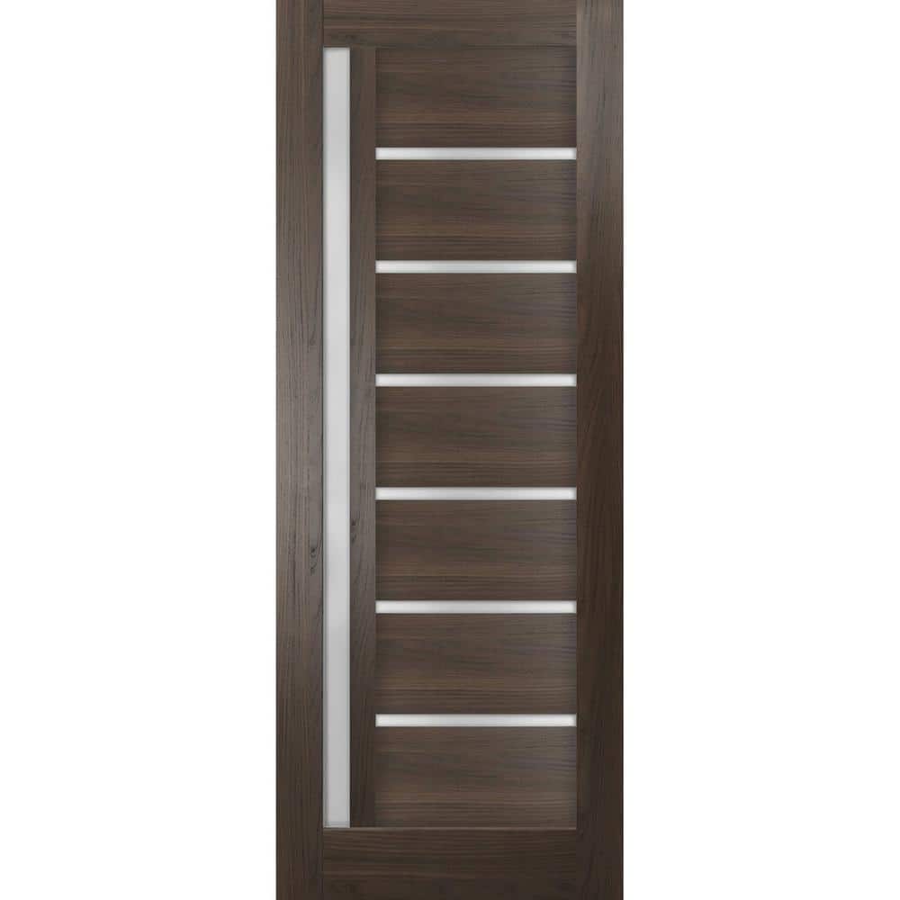 30 in. x 84 in. Solid MDF Frosted Glass Chocolate Ash Interior Door Slab price history on PriceWatchPro
