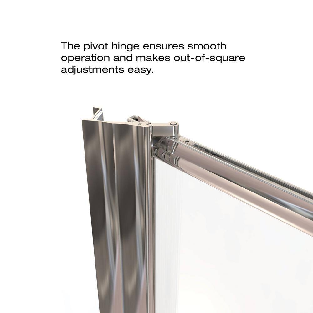 Sopora 67" High Silver Framed Pivot Shower Door