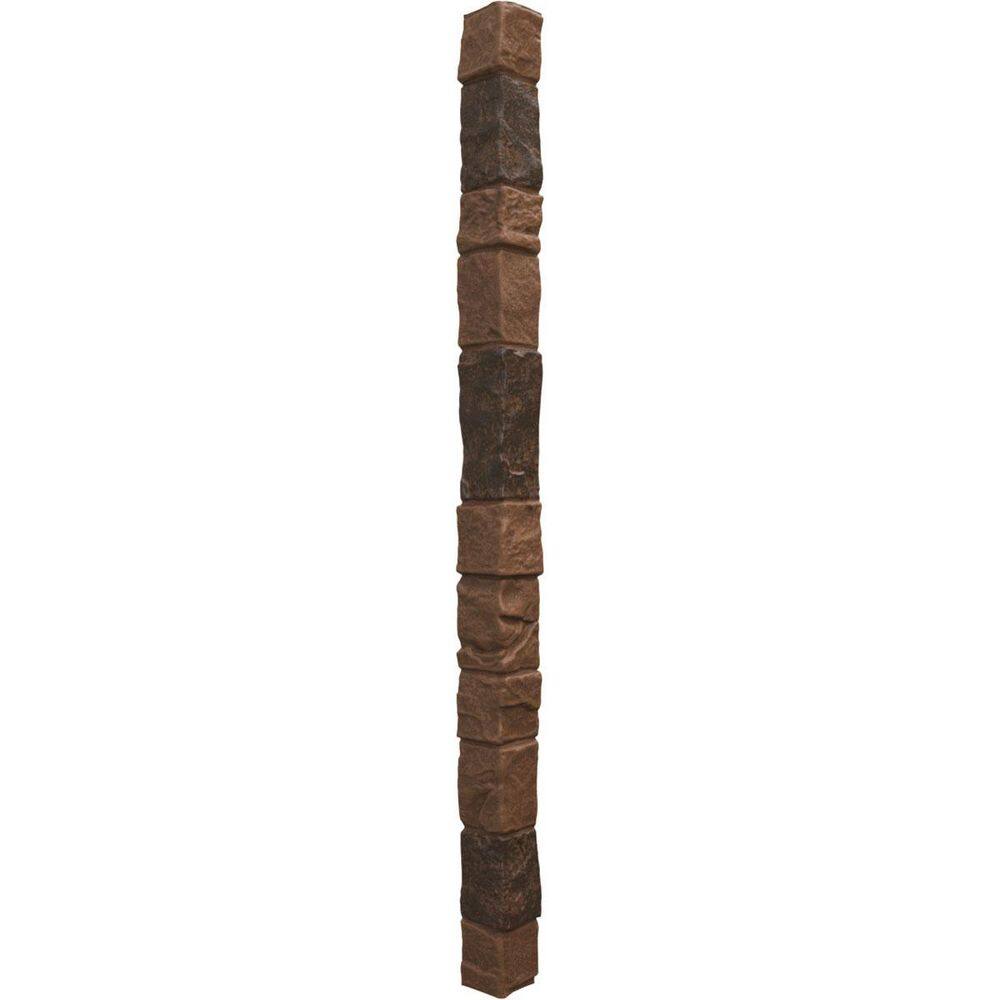"Universal Outside Corner for EverStone Faux Stone Siding Panels, 3""W x 3""D x 48""H, Weathered Brown Color" price history on PriceWatchPro