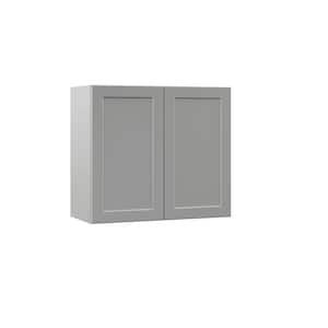 Designer Series Melvern Assembled 27x24x12 in. Wall Kitchen Cabinet in Heron Gray