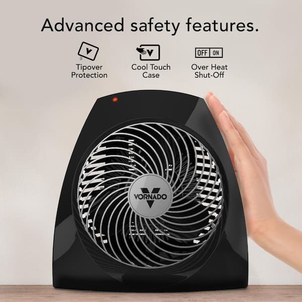 Vornado VH240 1500-Watts Black Indoor Electric Fan Space Heater