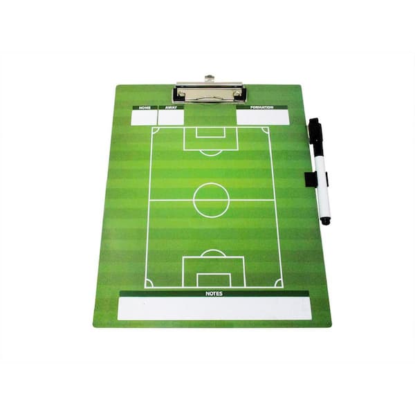 Trademark Innovations 12 in. L x 10 in. W Magnetic Dry Erase Board Soccer Field Design Coaching Board