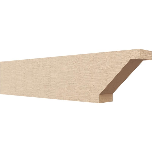 Ekena Millwork 4-in. x 8-in. x 36-in. Burlington Woodgrain, Primed Tan Timberthane Polyurethane Rafter Tail Brace