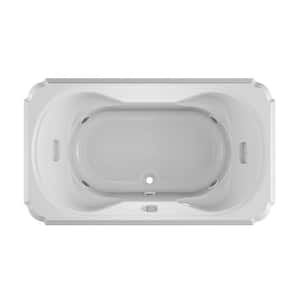 MARINEO Salon Spa in. x 42 in. Rectangular Combination Bathtub with Center Drain in White