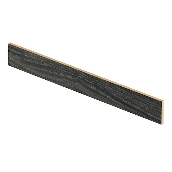 Cap A Tread Aspen Oak Black/Noble Oak 47 in. Long x 1/2 in. Thick x 7-3/8 in. Wide Vinyl Overlay Riser to be Used with Cap A Tread
