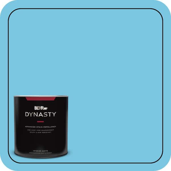 BEHR DYNASTY 1 qt. #530B-4 Bliss Blue Matte Interior Stain-Blocking Paint and Primer