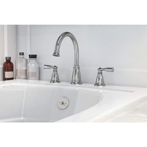Banbury 2-Handle Deck-Mount High Arc Roman Tub Faucet in Chrome (Valve Included)