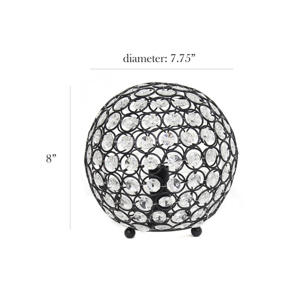 Bronze Crystal Ball Sequin Nightstand Lamp