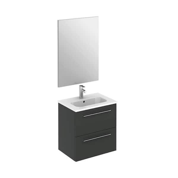 ROYO Street Pack 20 in. W x 14 in. D Vanity in Anthracite with Vanity ...