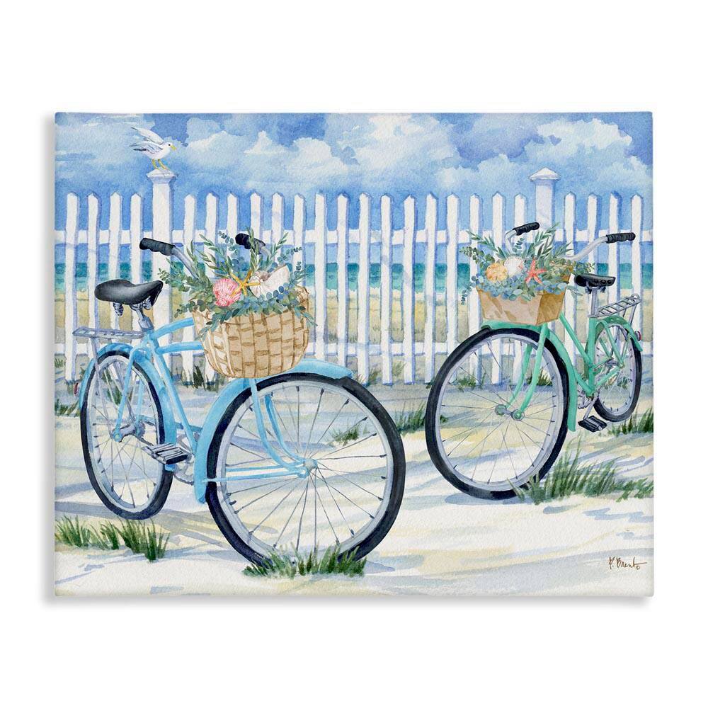 Bicycles at Beach Fence by Paul Brent Unframed Typography Graphic Art Print 36 in. x 48 in. price history on PriceWatchPro
