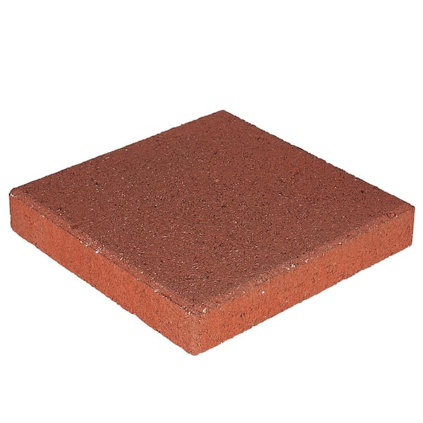12 in. x 12 in. x 1.57 in. River Red Square Concrete Step Stone (168-Pieces/168 sq. ft. /Pallet)