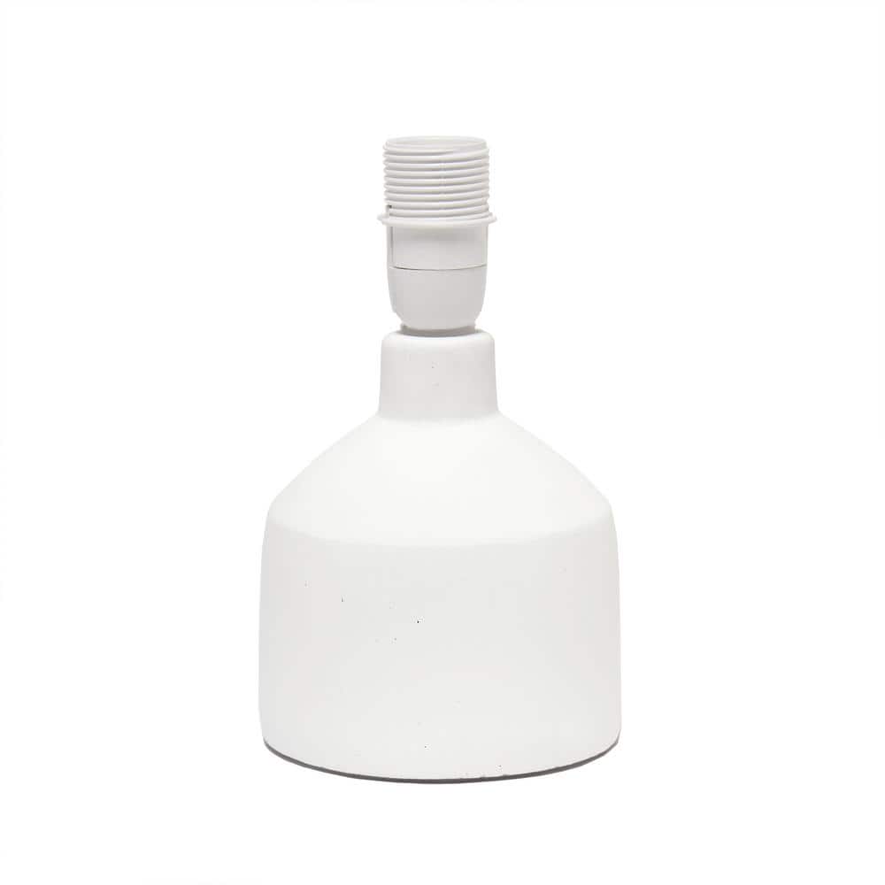Off-White Ceramic Mini Table Lamp with Fabric Shade