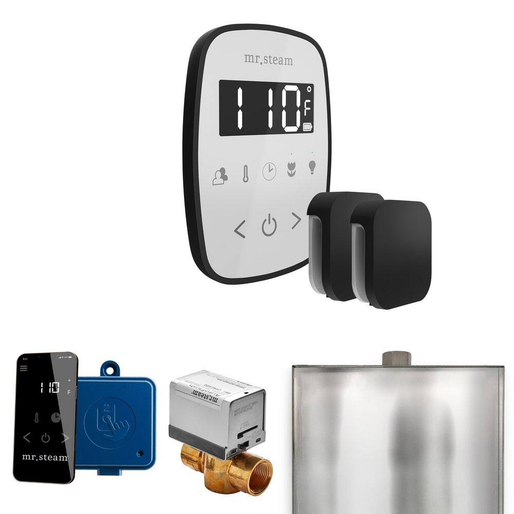 ButlerFlex Max Steam Shower Control Package with TempoFlex Control and Steamhead in White Matte Black price history on PriceWatchPro