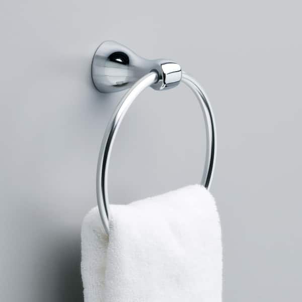 Stainless Steel Bathroom Accessories Set - Includes Towel Bar, Ring,  Holder, And Hooks - Wall Mounted No Drilling Towel Rack Kit For Hotels And  Homes - Temu