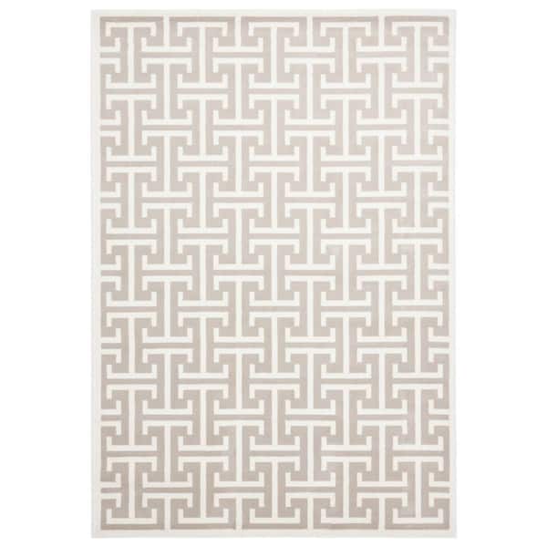 Abani Arto Beige 7 ft. 9 in. x 10 ft. 2 in. Abstract Polypropylene Area Rug