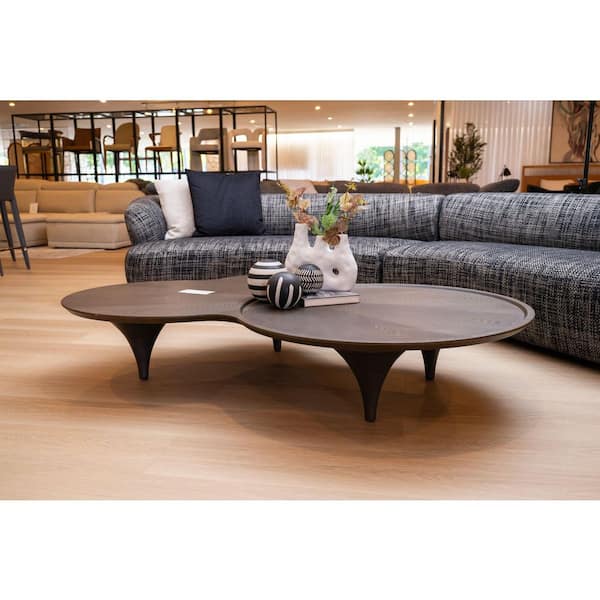 Modrest Beulah Modern 63.8 in. Dark Ash Specialty Wood Coffee Table