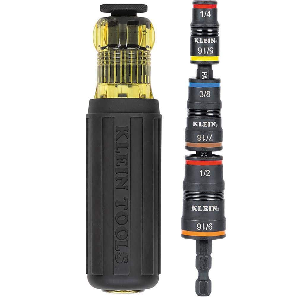 Klein Tools 7-in-1 Impact Flip Socket with Handle, Hex Impact