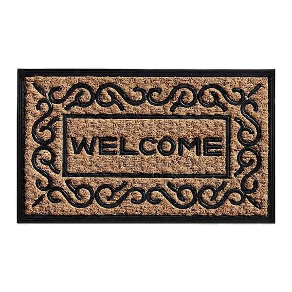 Multi-Colored 30 in. x 18 in. Coir Outdoor Door Mat