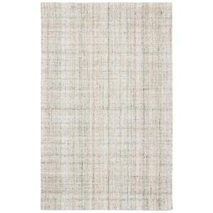 Abstract Green/Sage 3 ft. x 5 ft. Distressed Striped Area Rug