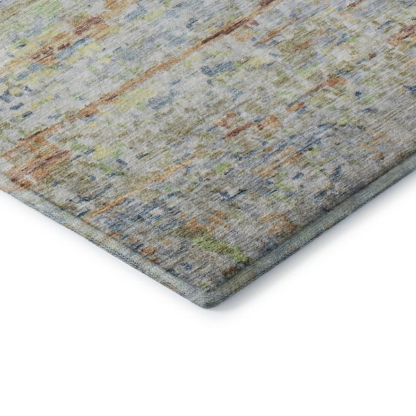 Mayfield Premium Machine Washable Abstract AMF1127 Copper 9 ft. x 12 ft. Area Rug